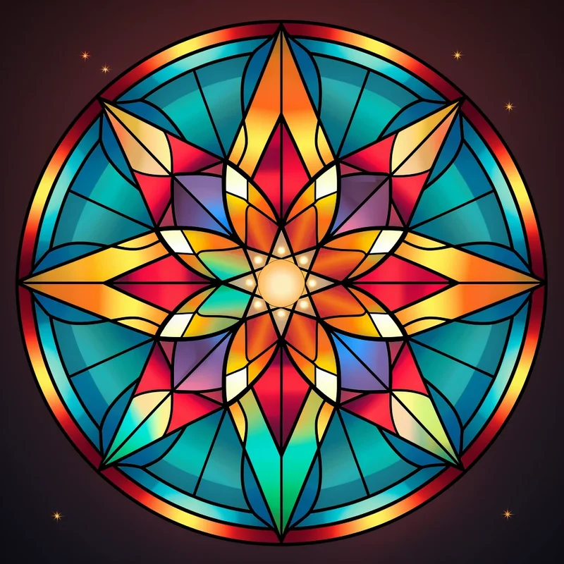 Eight Points Tar Circle Abstract Diamond Art Kit