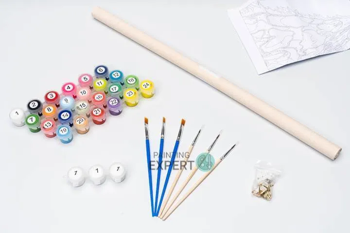 Malen nach Zahlen Blauer Vogel