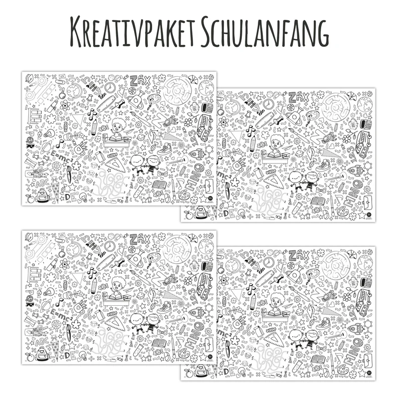 Kleine Maldecke 4er Paket Schulanfang