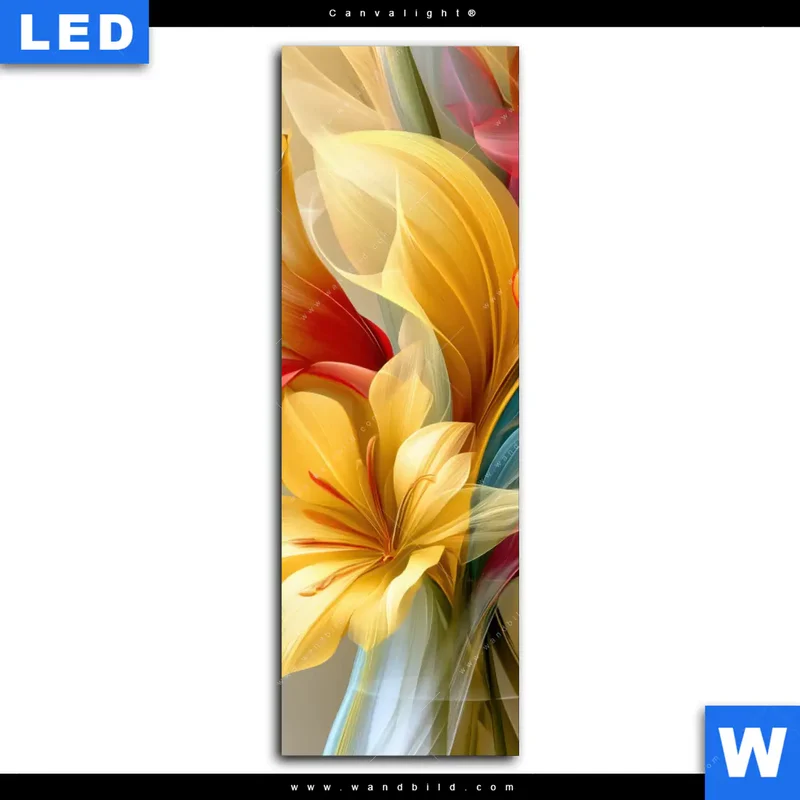 Canvalight® Leuchtbild | Leuchtende Lilienträume | Schmal