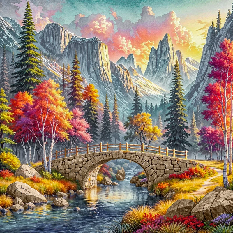 5D Diamond Painting – Die Brücke von Eldarhain