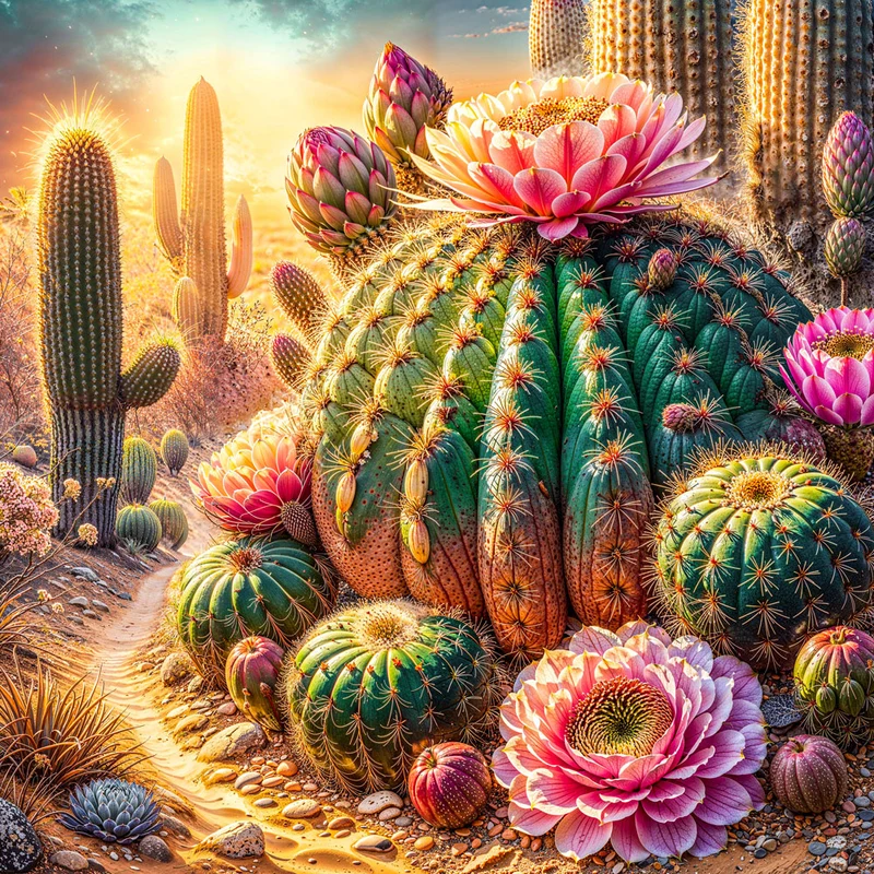 5D Diamond Painting – Blütenzauber der Wüstenkönigin