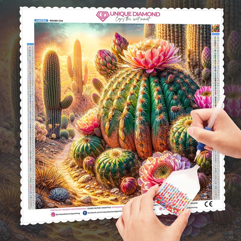 5D Diamond Painting – Blütenzauber der Wüstenkönigin