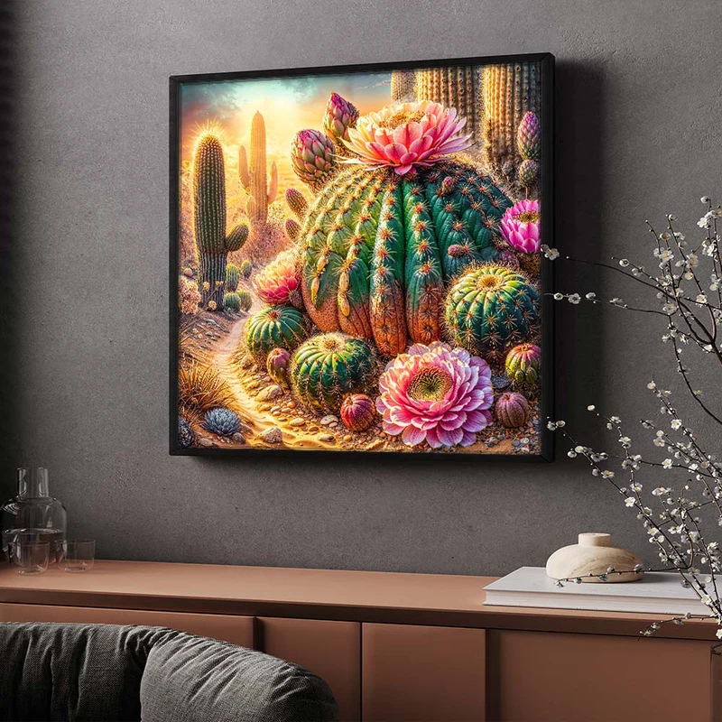 5D Diamond Painting – Blütenzauber der Wüstenkönigin