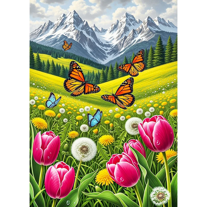 5D Diamond Painting – Tanz der Frühlingsboten