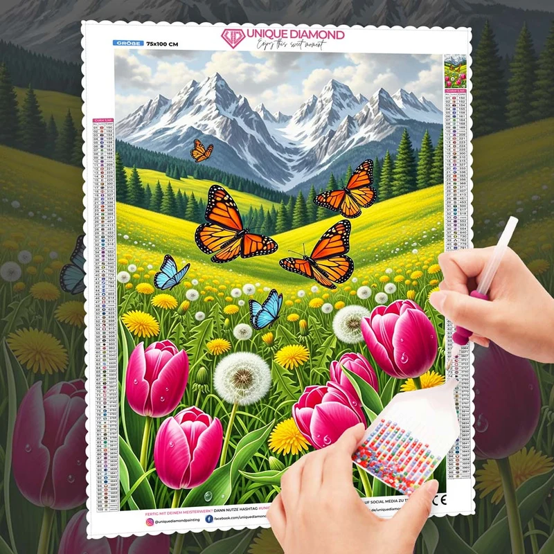 5D Diamond Painting – Tanz der Frühlingsboten