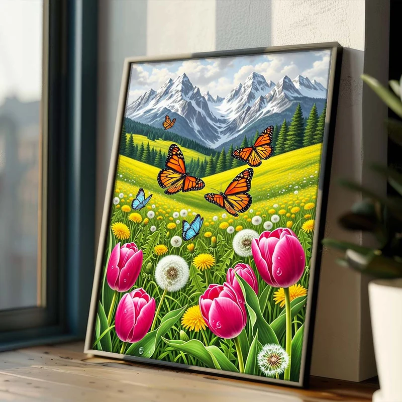 5D Diamond Painting – Tanz der Frühlingsboten