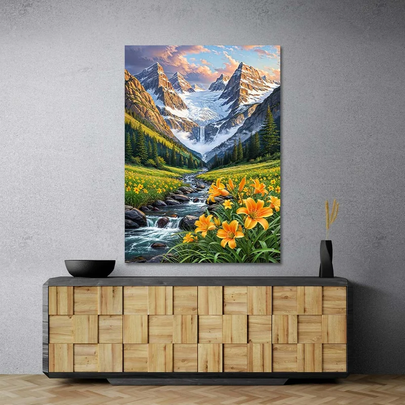 5D Diamond Painting – Tal der goldenen Lilien
