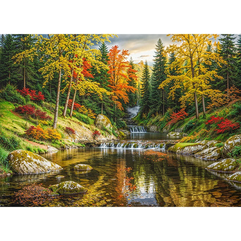 5D Diamond Painting – Goldene Wälder von Aranya