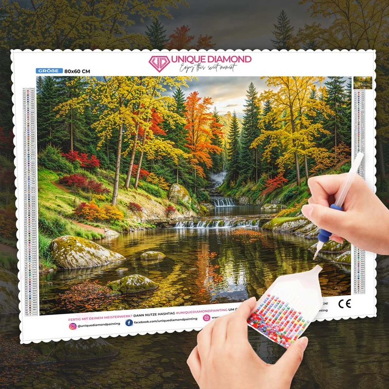 5D Diamond Painting – Goldene Wälder von Aranya