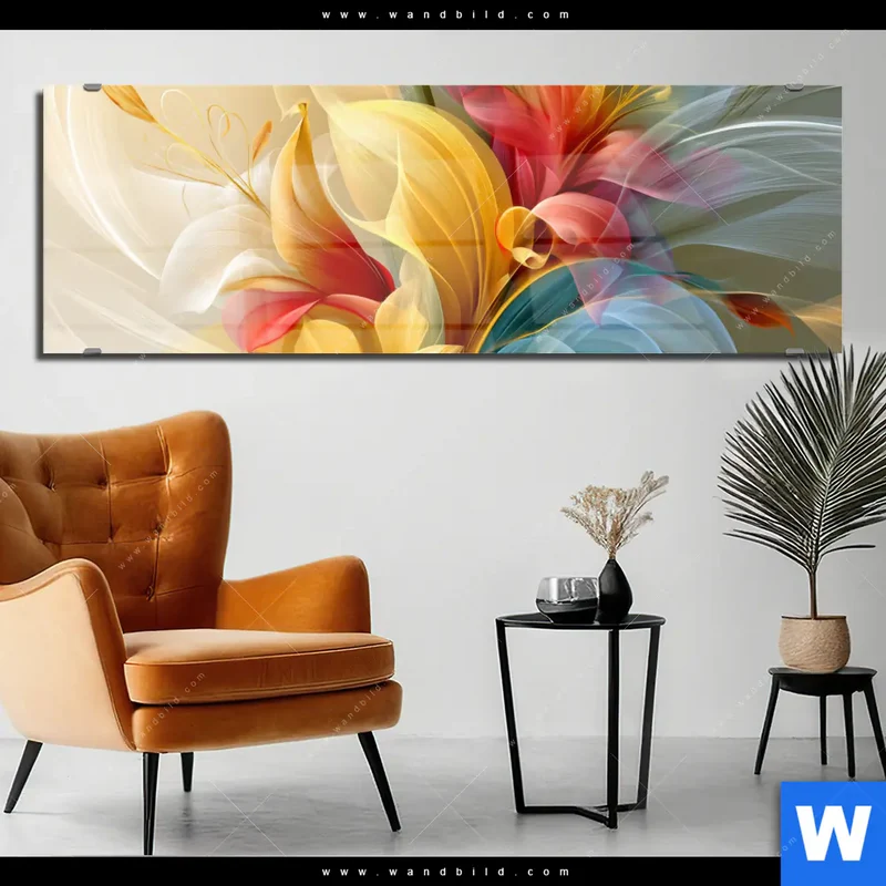 Acrylglasbild | Leuchtende Lilienträume | Panorama