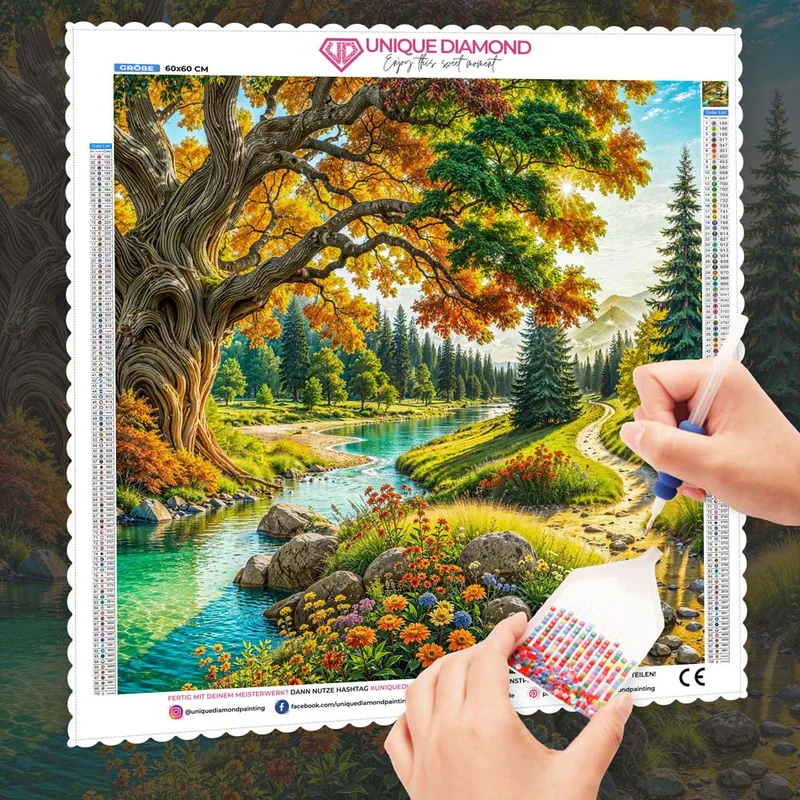 5D Diamond Painting – Pfad der Jahreszeiten