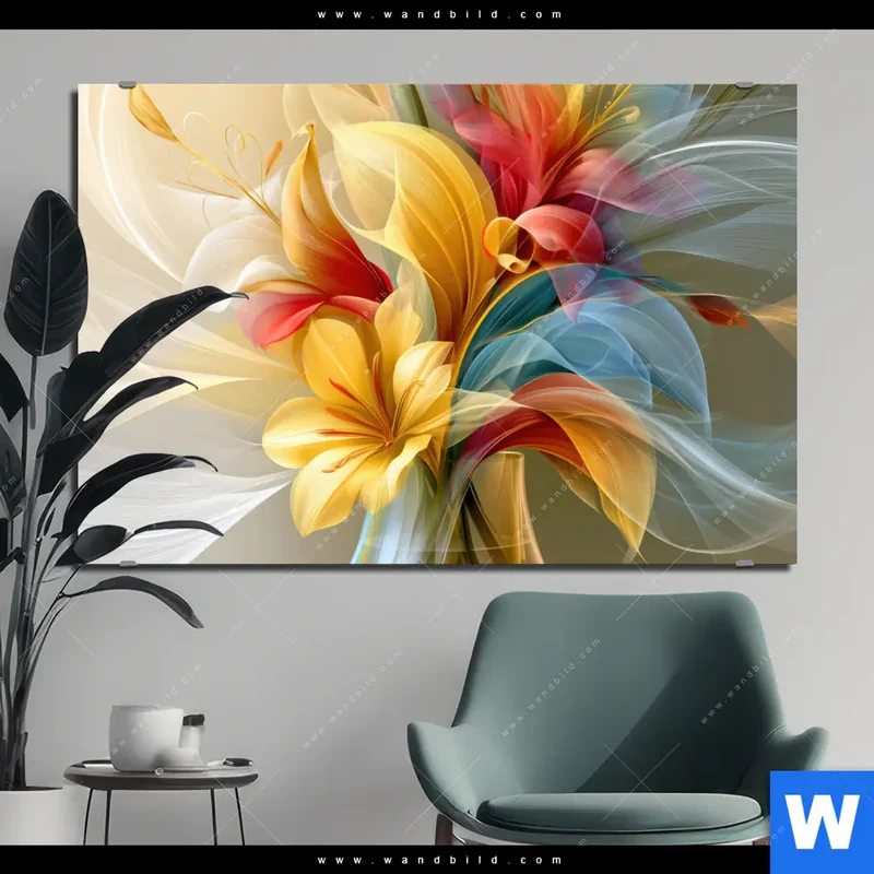 Alu-Dibond Bild | Leuchtende Lilienträume | Querformat