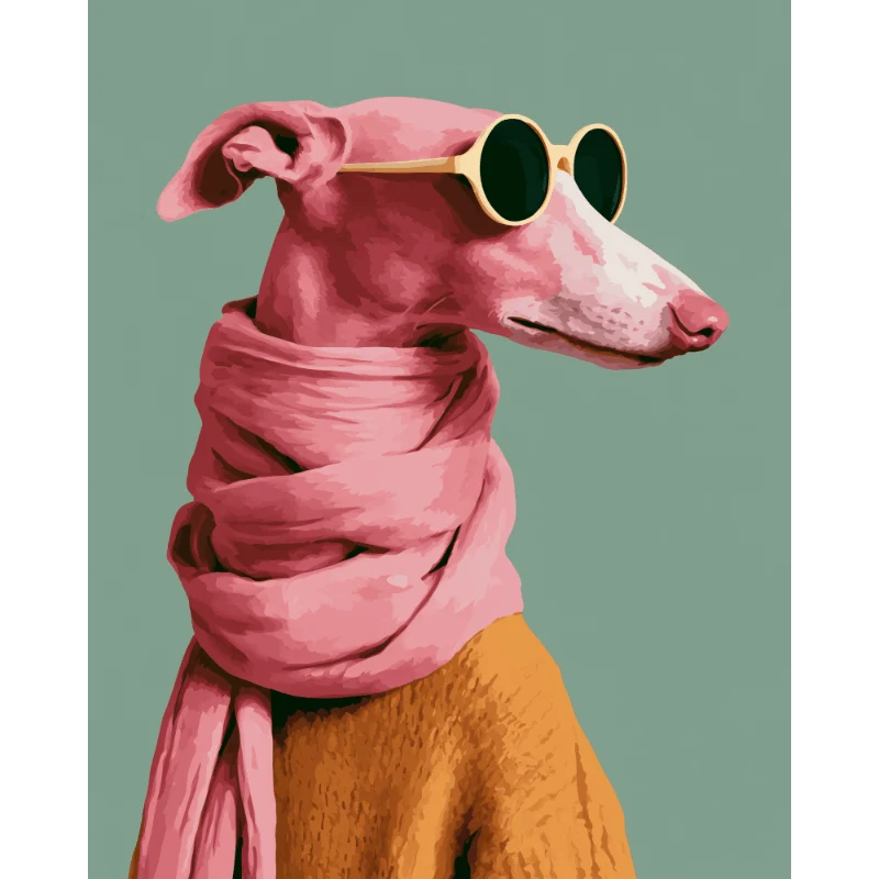 Cooler Flamingo-Welpe