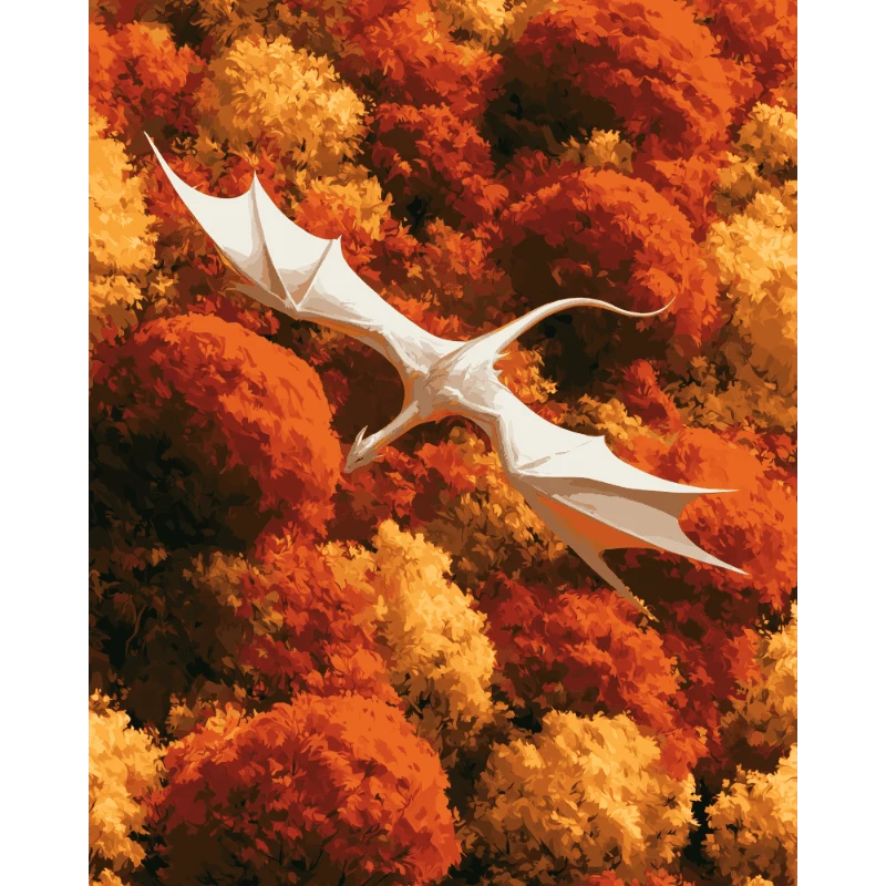Drache über dem Herbst