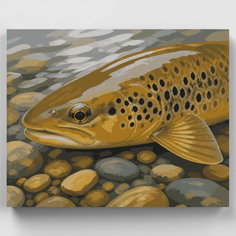Golden Trout Close-Up - Paint by Numbers Kit