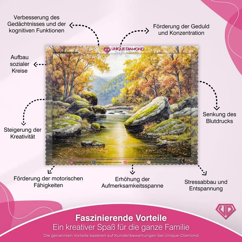 5D Diamond Painting – Sonnenkuss im Herbsttal