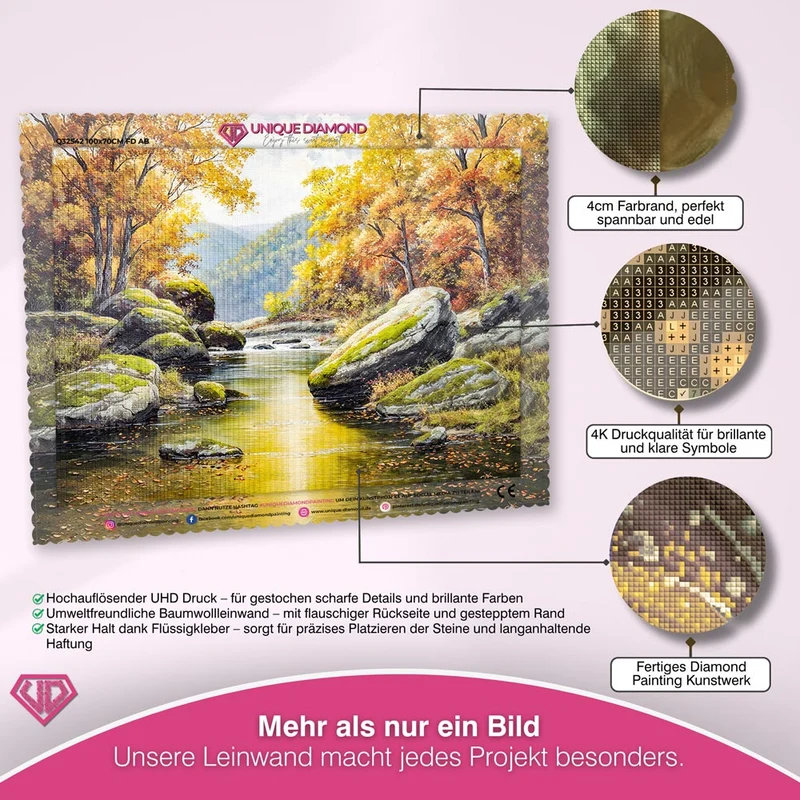 5D Diamond Painting – Sonnenkuss im Herbsttal