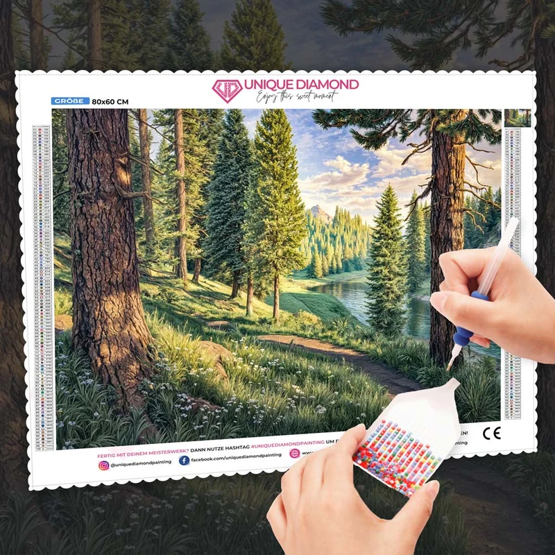5D Diamond Painting – Pfad der Morgenstille