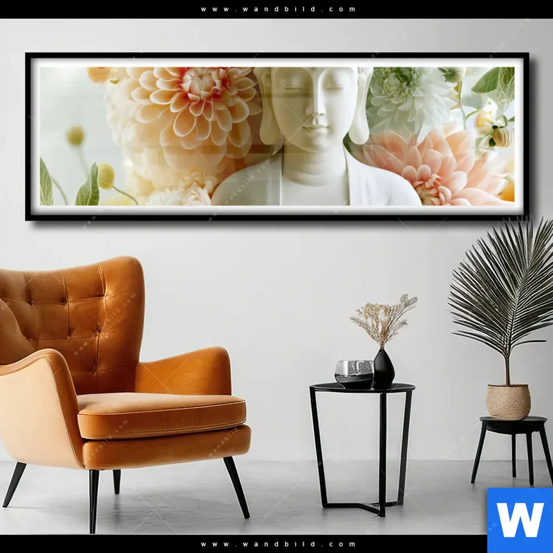 Poster | Buddha im Blütenglück | Panorama