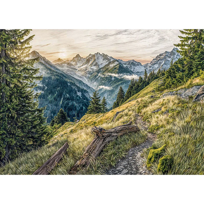 5D Diamond Painting – Pfad der Gipfelträume