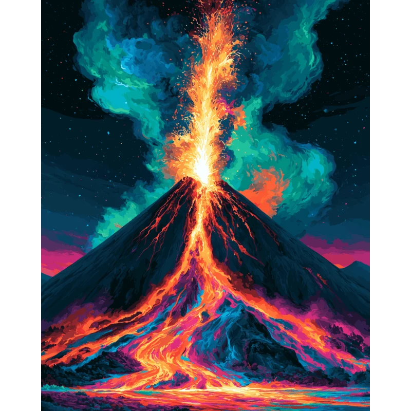 Neon-Vulkanausbruch