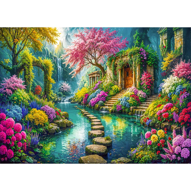 5D Diamond Painting – Garten der Elfenmagie
