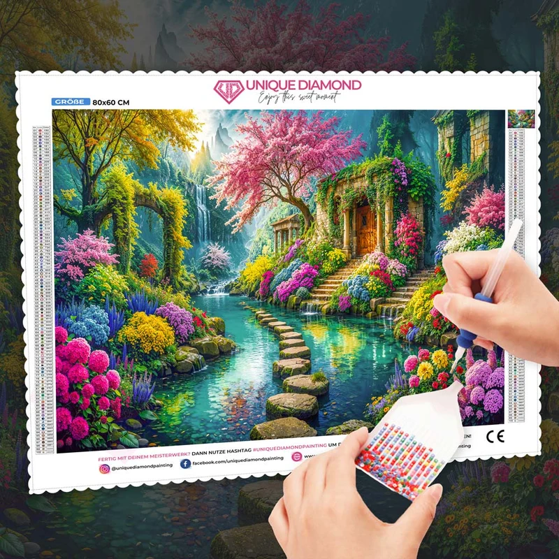 5D Diamond Painting – Garten der Elfenmagie