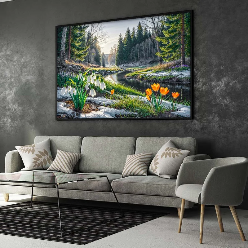 5D Diamond Painting – Frühlingskuss im Tal