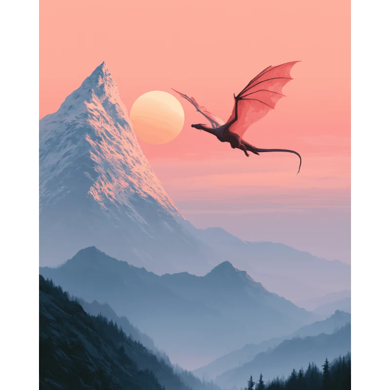 Drachenflug im Sonnenaufgang