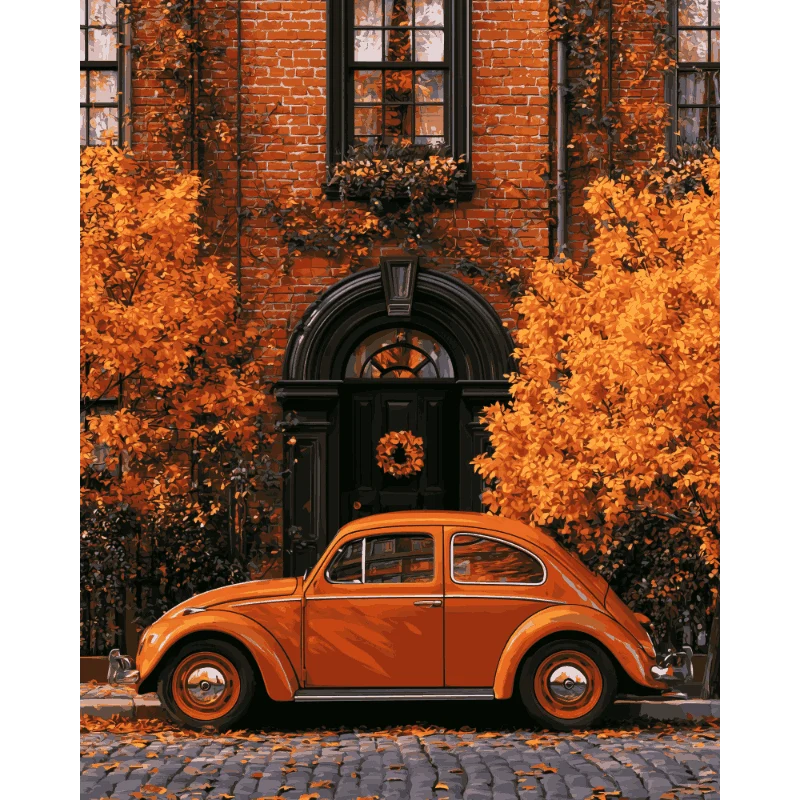 Vintage Käfer im Herbst
