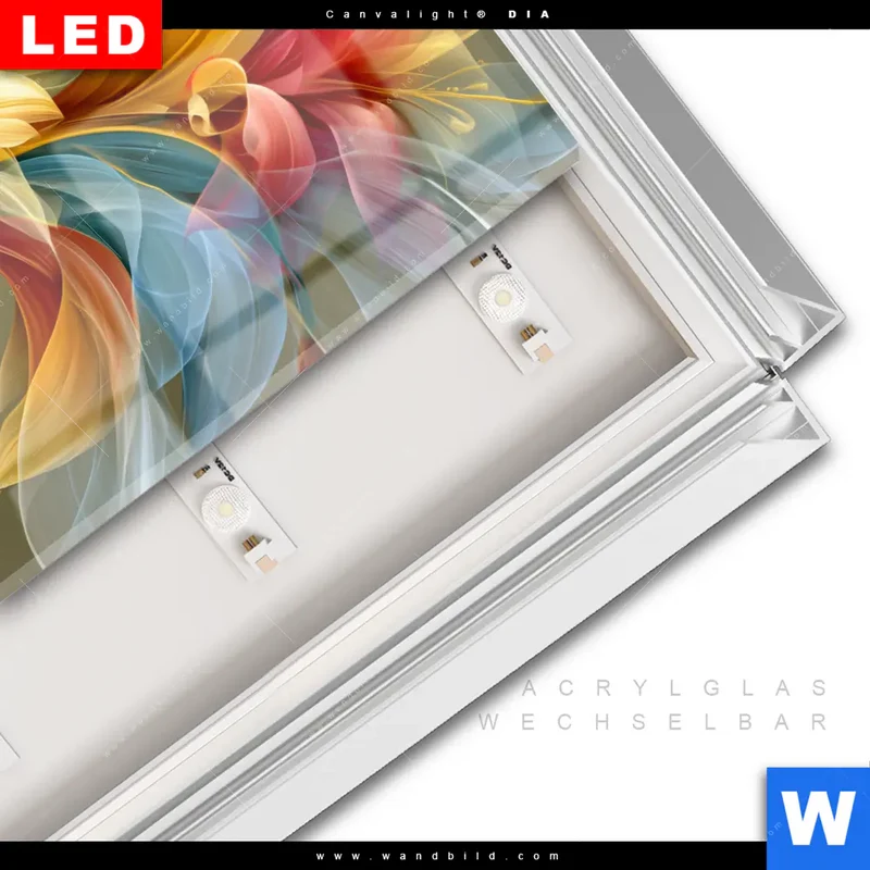 Leuchtbild Acrylglas Canvalight® DIA | Leuchtende Lilienträume | Quadrat