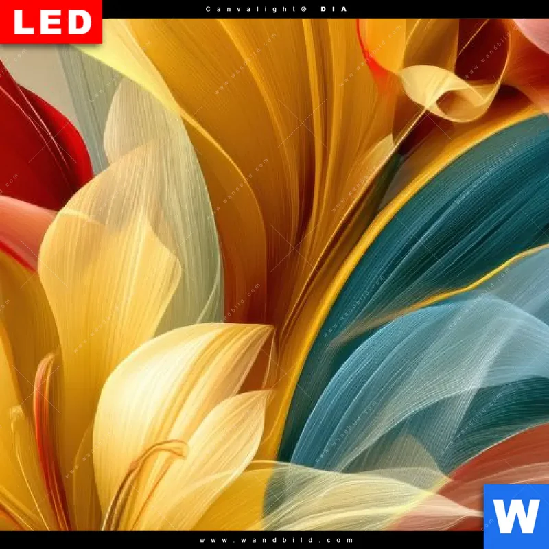 Leuchtbild Acrylglas Canvalight® DIA | Leuchtende Lilienträume | Quadrat