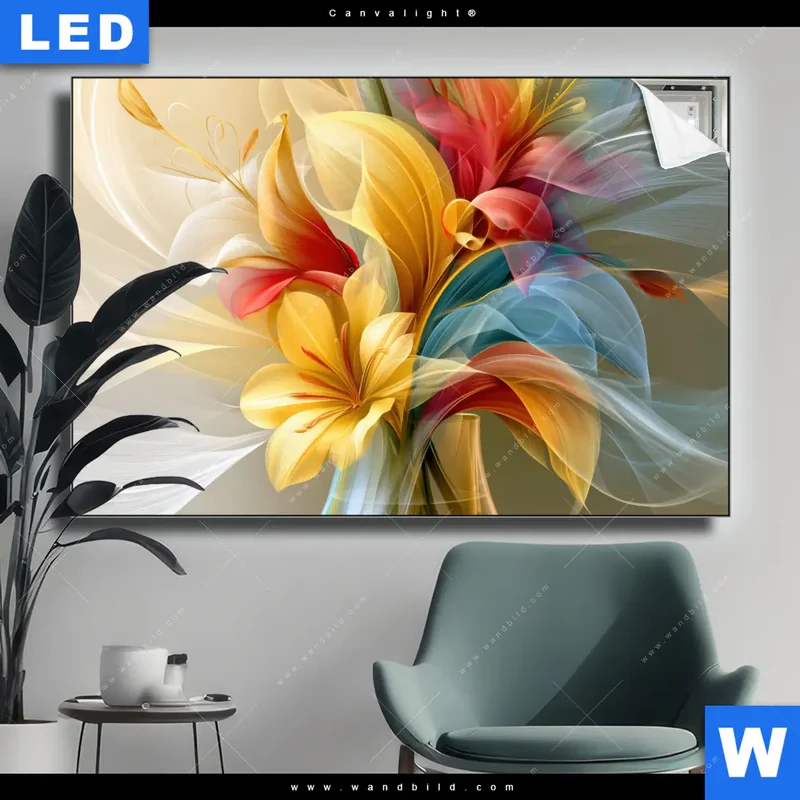 Canvalight® Leuchtbild | Leuchtende Lilienträume | Querformat