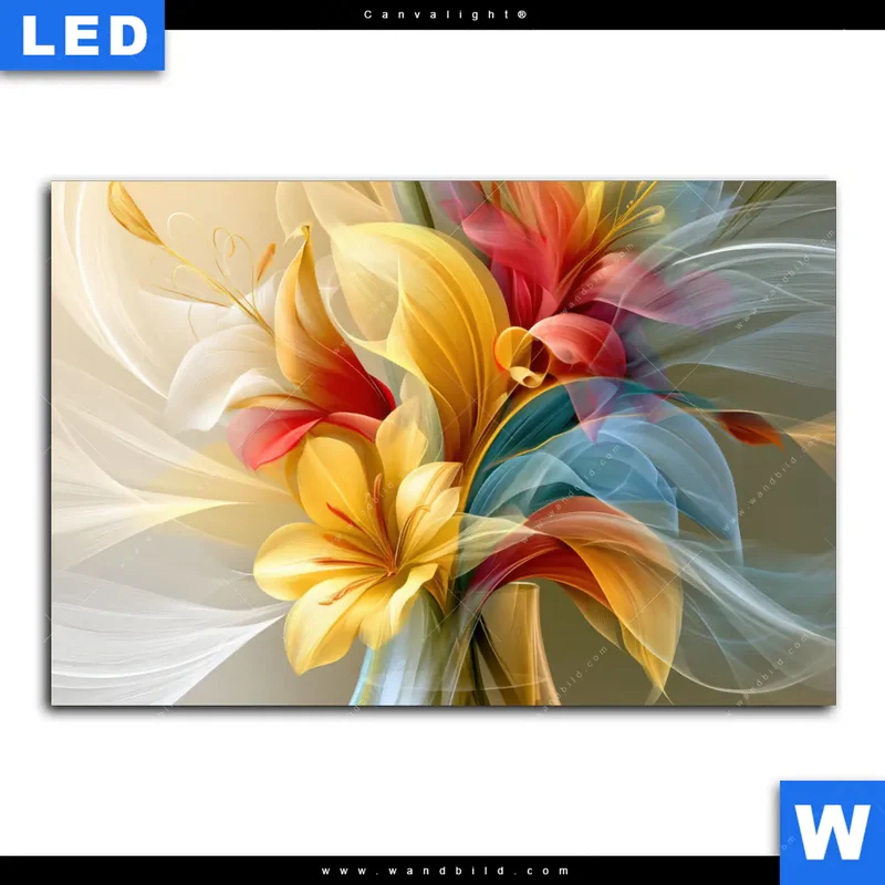 Canvalight® Leuchtbild | Leuchtende Lilienträume | Querformat