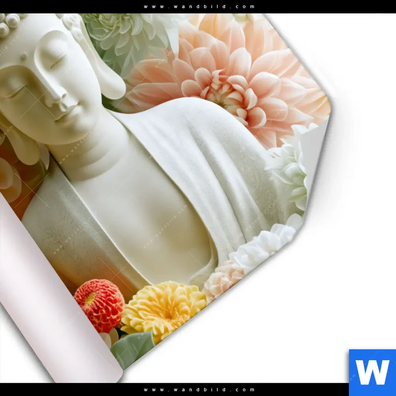 Poster | Buddha im Blütenglück | Quadrat