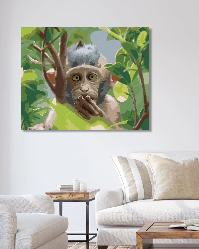 Diamond painting - AFFE IM NATÜRLICHEN WALD