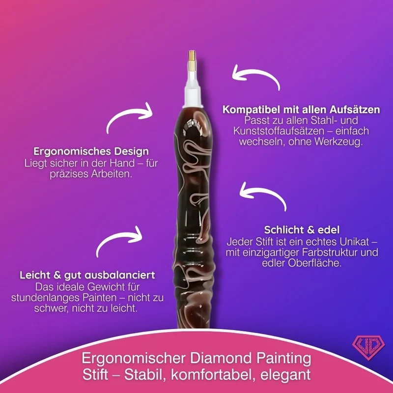 Diamond Painting Ergonomischer Premium-Stift – Mocha Marble