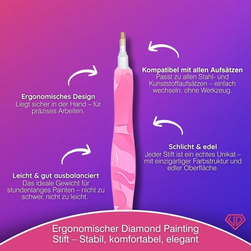 Diamond Painting Ergonomischer Premium-Stift – Blossom Glow