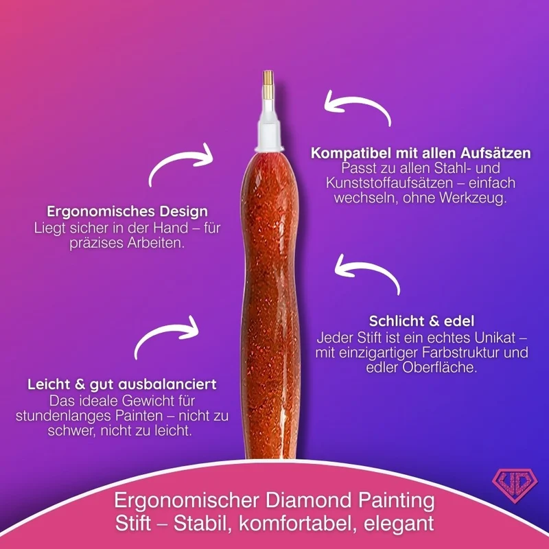 Diamond Painting Ergonomischer Premium-Stift – Amber Flame