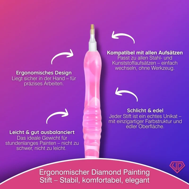 Diamond Painting Ergonomischer Premium-Stift – Candy Glow