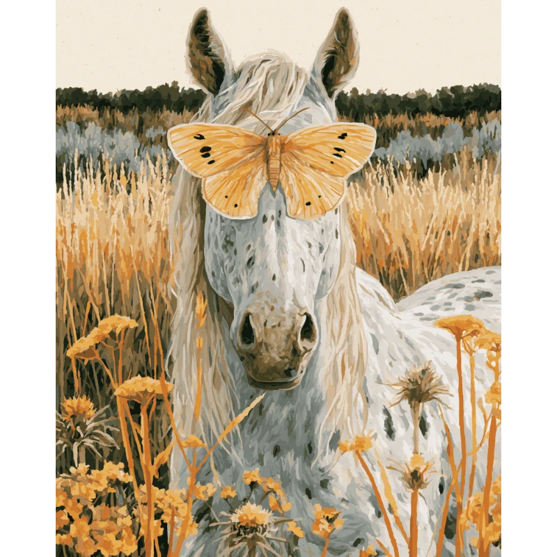 Pferd in den Wildblumen