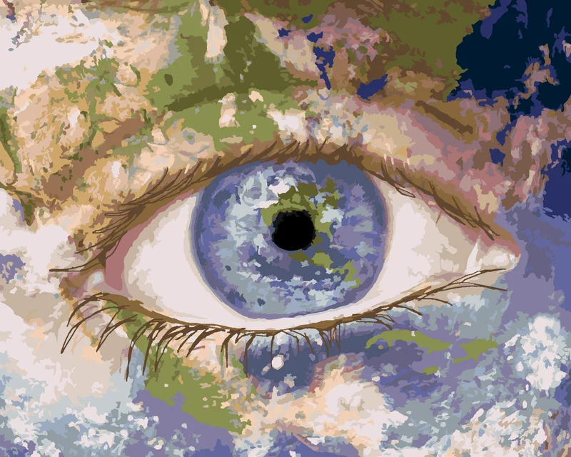 Diamond painting - AUGE WIE DER PLANET ERDE