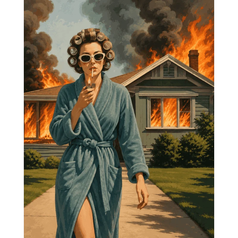 Haus in Flammen