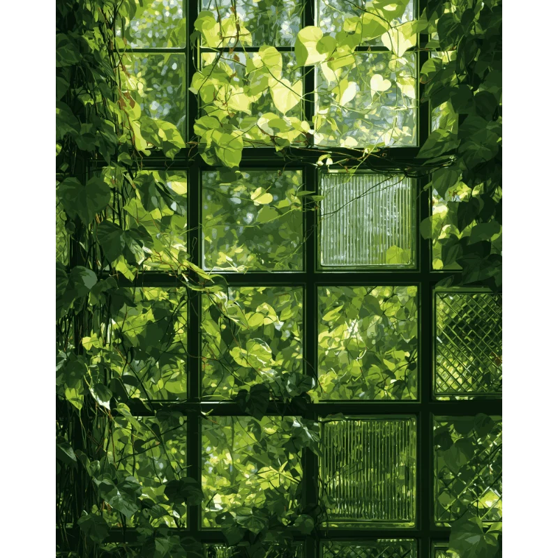 Efeu-Fenstermuster