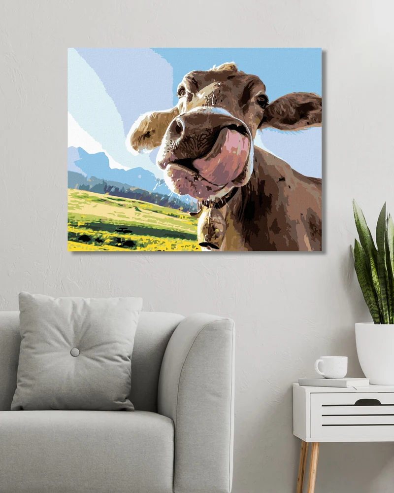 Diamond painting - LECKENDE KUH