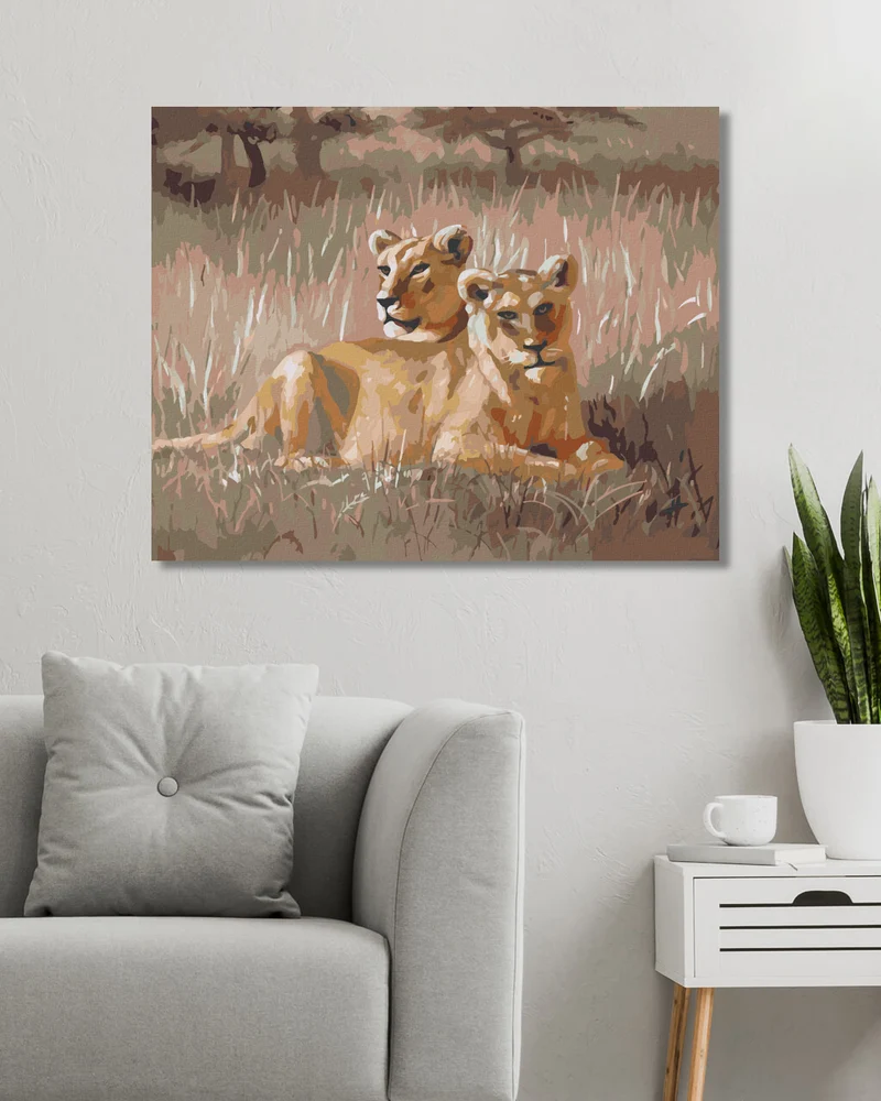 Diamond painting - RUHENDER LÖWE (D. RUSTY RUST)