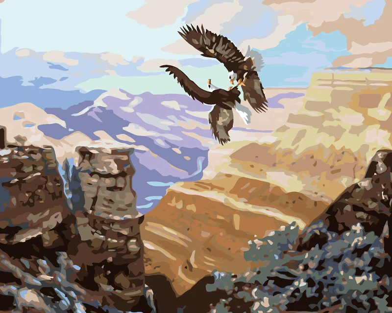 Diamond painting - ADLER IM KAMPF (D. RUSTY RUST)