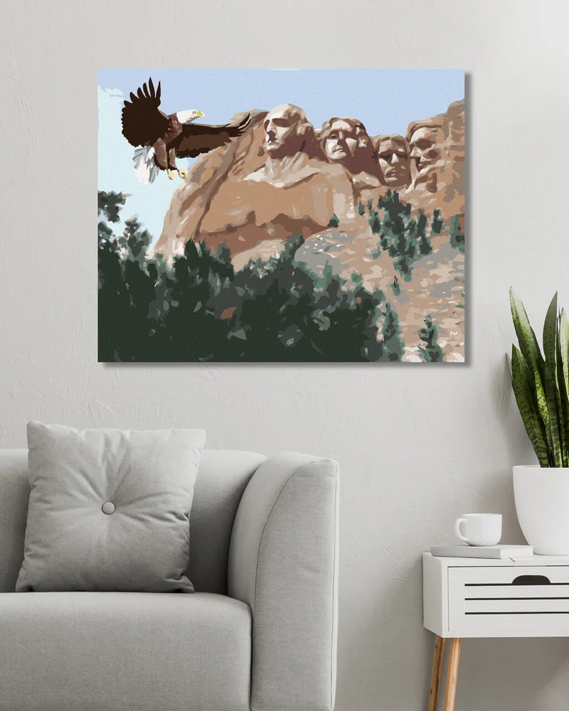 Diamond painting - ADLER AM MOUNT RUSHMORE (D. RUSTY RUST)