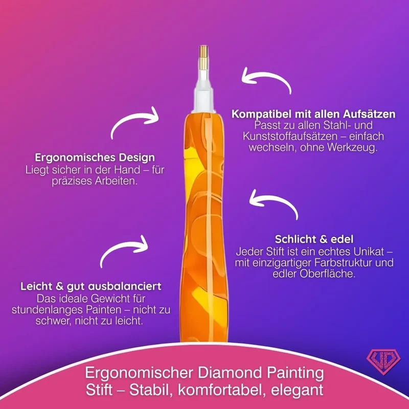 Diamond Painting Ergonomischer Premium-Stift – Sunset Amber